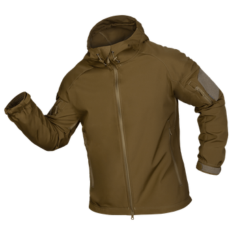 Куртка тактическая демисезонная мужская для силовых структур Stalker SoftShell Койот (7346), XXL (OPT-34521)