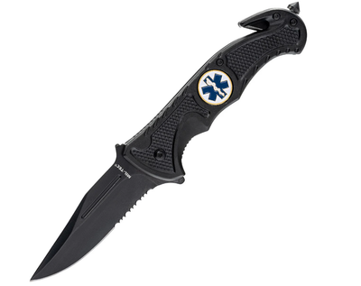 Спасательный Складной Нож Mil-Tec Rescue Black 15323000