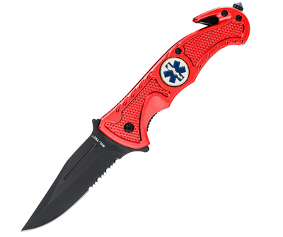 Спасательный Складной Нож Mil-Tec Rescue Red 15323010