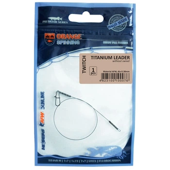 Повідець UKRSPIN Orange Spinning титан AFW 23cm 9kg(25lb)/0.38mm