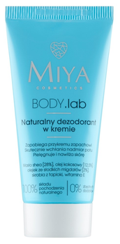 Дезодорант-крем Miya Cosmetics Body.lab натуральний 30 мл (5903957256405)