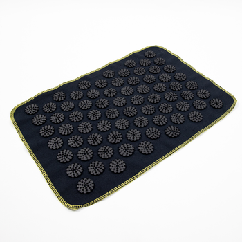 Масажний килимок Аплікатор Кузнєцова (акупунктурний голчастий масажер для спини) OSPORT Lite Mini (apl-018) Чорно-чорний