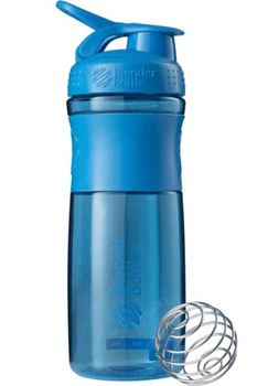 Спортивный шейкер с венчиком BlenderBottle 820 мл герметичный Tritan голубой