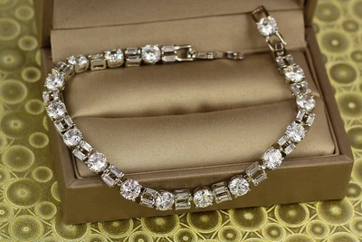 Браслет Xuping Jewelry Восьмині 17,5 см 6 мм сріблястий