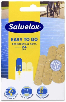 Пластирі від мозолів Salvelox Easy to Go Water Resistant 7 x 2 см 24 шт (7310610014711)