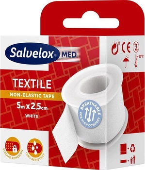 Пластир Salvelox Esparadrapo Textile White 2.5 см x 5 м (8470001657121)