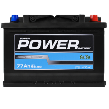 Автомобільний акумулятор POWER MF Black (L3) 77Ah 700A R+ POWER