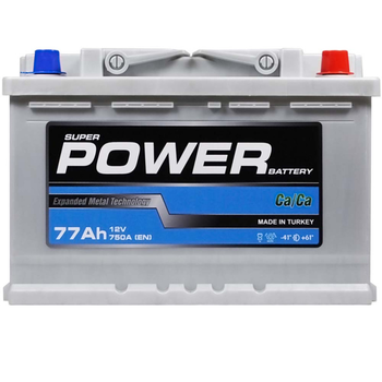 Автомобільний акумулятор POWER Silver 77Аh 750A R+ (правий +) L3 MF POWER