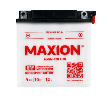 Мото акумулятор MAXION 12V 9A R+ (правий +) 12N 9-3B MAXION