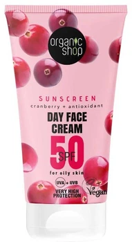 Krem z filtrem do twarzy na dzień Organic Shop 50 SPF do skóry tłustej 50 ml (4743318143286)