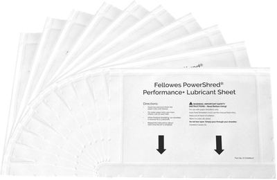 Олійні листи для подрібнювачів Fellowes 10 szt (4025601)