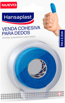 Бинт эластичный Hansaplast Blue Finger Cohesive Bandage 3 × 5 cм (4005800204715)