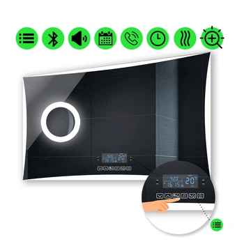 LED-зеркало 80x70см, с Smart-блоком, линзой с подсветкой и подогревом, модель Amado (Amadog63)