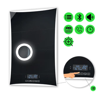 LED-зеркало 80x90см, с Smart-блоком и линзой с подсветкой, модель Amado (Amado84)