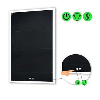 LED-зеркало 70x110см, с двумя сенсорами и подогревом, модель Simphony (Simphony166)