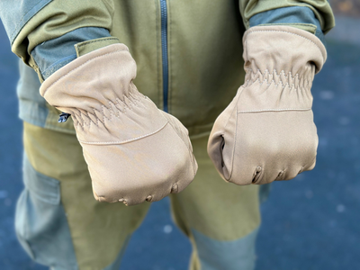 Зимові рукавички теплі Tactic тактичні рукавички софт шел утеплені, рукавички soft shell Coyote (M)