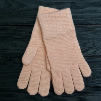 Перчатки женские зимние ODYSSEY (ангора+шерсть+ПА) абрикосовый One Size (4250)