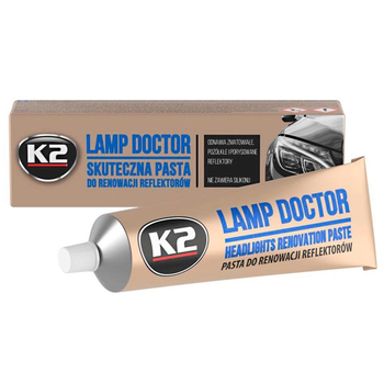 Полироль для фар K2 Lamp Doctor L3050 60 мл — паста для восстановления прозрачности фар, удаления помутнения и царапин