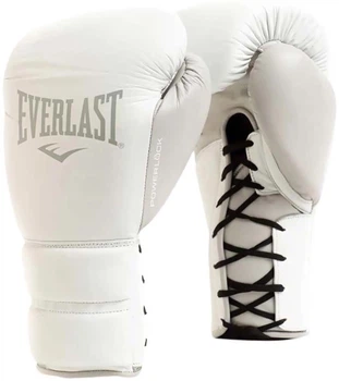 Боксерские перчатки Everlast Powerlock 2 Pro Lace (896910-70-814) Уни 14 унцій Белый (009283609160)