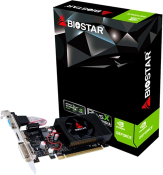 Karta graficzna Biostar PCI-Ex GeForce GT 730 D3 LP 4GB GDDR3 (128bit) (700/1333) (VGA, DVI, HDMI) (VN7313TH41)