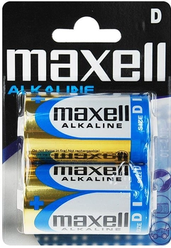 Батарейка лужна Maxell Alkaline D/LR20 2 шт/уп (MX-161170)