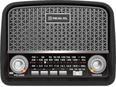 Портативний радіоприймач Real-El X-520 Чорний (EL121800006)