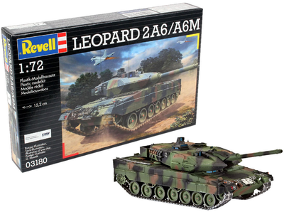 Zmontowany model Revell Czołg Leopard 2A6/A6M. Skala 1:72 168 szt (4009803031804)