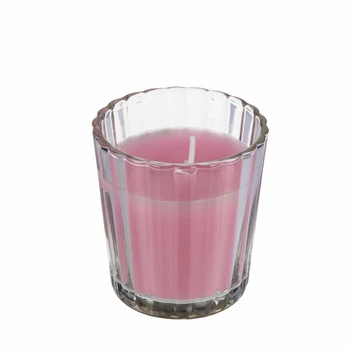 Свеча Citronella Koopman в стакане от комаров розовый