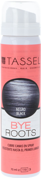 Тонувальний спрей для волосся Eurostil Tassel Bye Roots Cubre Canas En Spray Negro 75 мл (8423029077334)