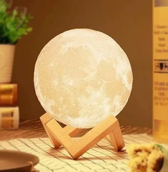 Настольный светильник ночник лампа луна Magic 3D Moon Light от аккумулятора