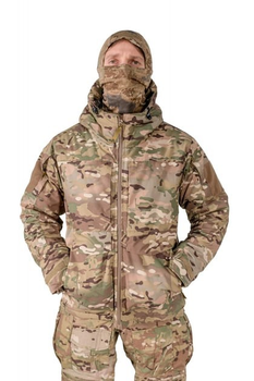 Куртка тактическая зимняя военная Рип Стоп с теплоотражающей подкладкой Omni Hit Multicam с капюшоном Мультикам р.3XL