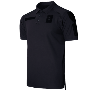 Поло футболка мужская тактическая универсальная для силовых структур Черный/Синий (2299), S TR_2299S