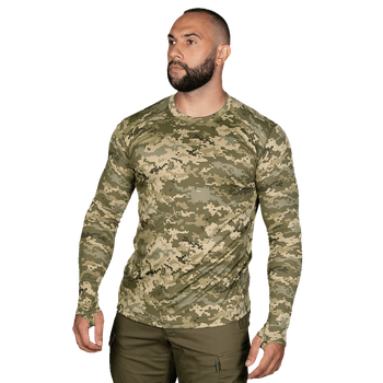 Лонгслів чоловічий тактичний еластичний футболка з довгим рукавом для силових структур Піксель (7249), XXXL TR_7249-XXXL
