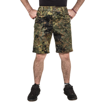 Шорти тактичні чоловічі камуфляжні для силових структур Brotherhood Camo Флекторн ріпстоп 52-54 TR_BH-U-SHCM-F-52