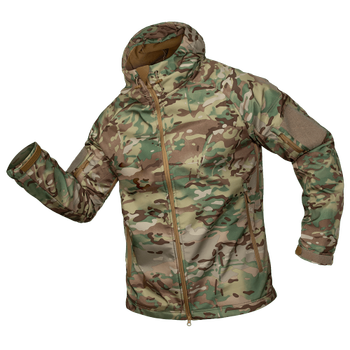 Куртка тактическая демисезонная мужская для силовых структур CM Stalker SoftShell Мультикам 089 XXXXL TR_7089(XXXXL)