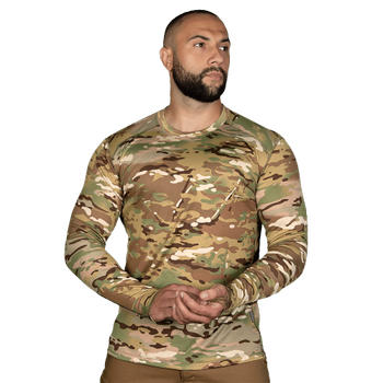 Лонгслів чоловічий тактичний еластичний футболка з довгим рукавом для силових структур Мультикам (7250), XXXL TR_7250(XXXL)