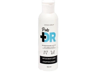 Шампунь антисептический Dr.Pets с фитосфингозином и хлоргексидином 150 мл