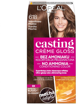 Farba do włosów L'Oreal Paris Casting Creme Gloss 618 Waniliowa Mokka 239 g (3600523979806)