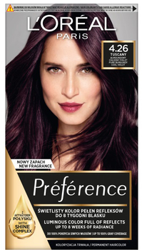 Farba do włosów L'Oreal Paris Preference 4.26 Tuscany 273 g (3600523422029)