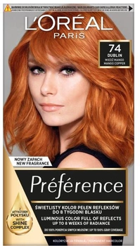 Фарба для волосся L'Oreal Paris Preference 74 Манго Інтенсивний мідний 256 г (3600521394823)