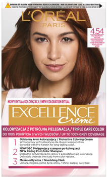 Фарба для волосся L'Oreal Paris Excellence 4.54 Коричневий махагон-мідний 270 г (3600010022510)