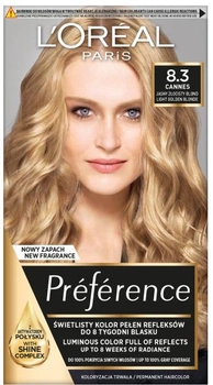 Фарба для волосся L'Oreal Paris Preference 8.3 Канни 277 г (3600010012832)