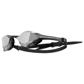 Очки для плавания TYR Tracer-X Elite Mirrored Racing, Silver/ Black (LGTRXELM-043)