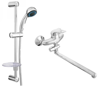 Смеситель для ванны RUBINETA P-12/C + Practic-Fresh (625001)