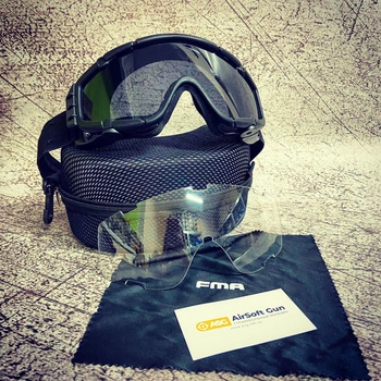 Защитные очки (маска) с вентилятором – BLACK [FMA]