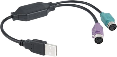 Кабель Cablexpert USB - 2xPS/2 0.3 м Black (UAPS12-BK)