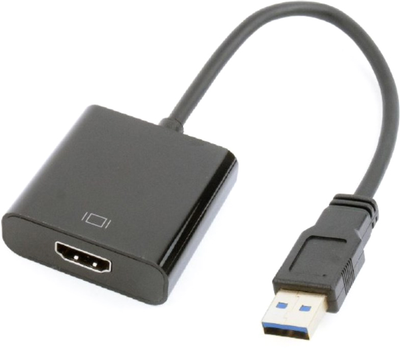 Adapter Kabelxpert USB - HDMI 0.15 m Czarny (A-USB3-HDMI-02)