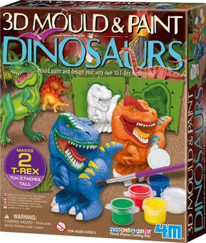 Zestaw 4M do tworzenia figurek gipsowych 3D Dinozaury (4893156047779)