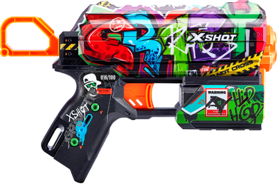 Швидкострільний бластер Zuru X-SHOT Skins Flux Graffiti 8 патронів (193052040619)