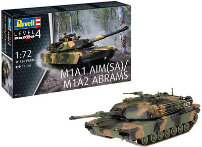 Zestaw modeli do składania czołgu Revell Abrams M1A1 AIM(SA)/M1A2 Level 4 w skali 1:72 (4009803033464)